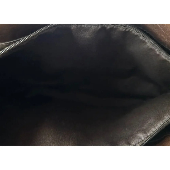 LEVENGER BRIEFCASE SHOULDER WORK TOTE BAG 3 COMPARTMENTS Creme/Tan LEATHER - Picture 14 of 14